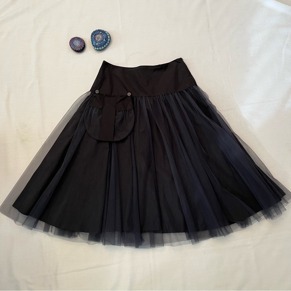 Lilith France Full Tulle Black Skirt M - Picture 4 of 15